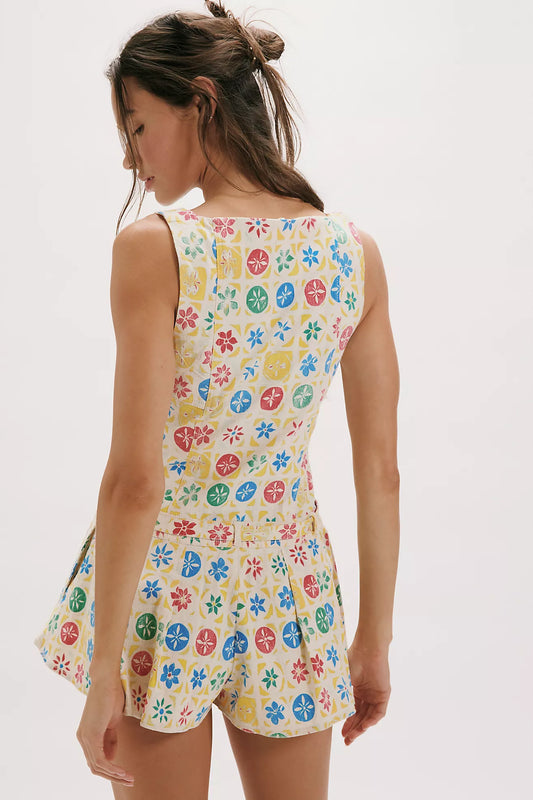 Dune Dancer Romper - Buttercream Combo