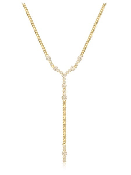 Hex Pave Disc Lariat