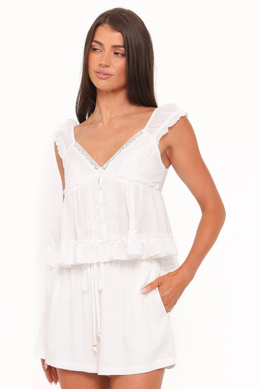 Daisy Cap Sleeve Top