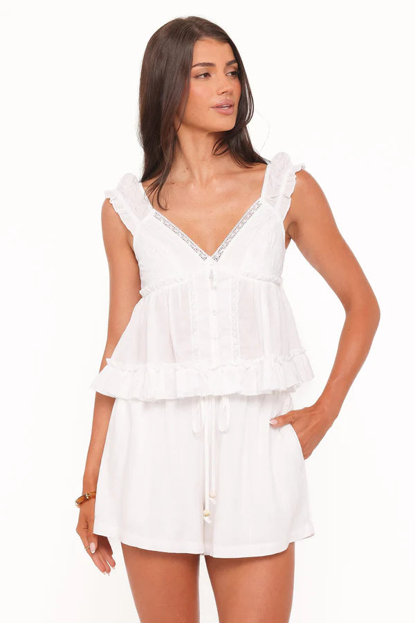 Daisy Cap Sleeve Top