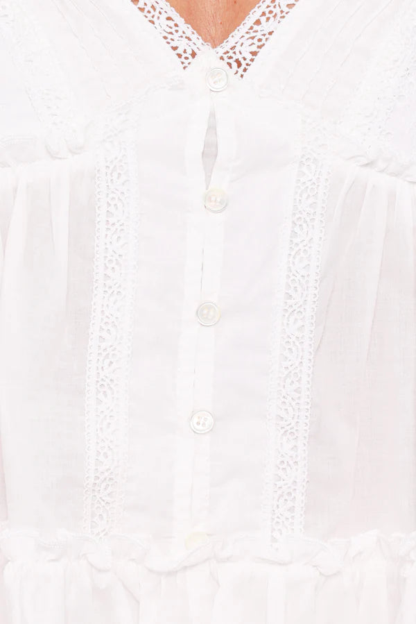 Daisy Cap Sleeve Top