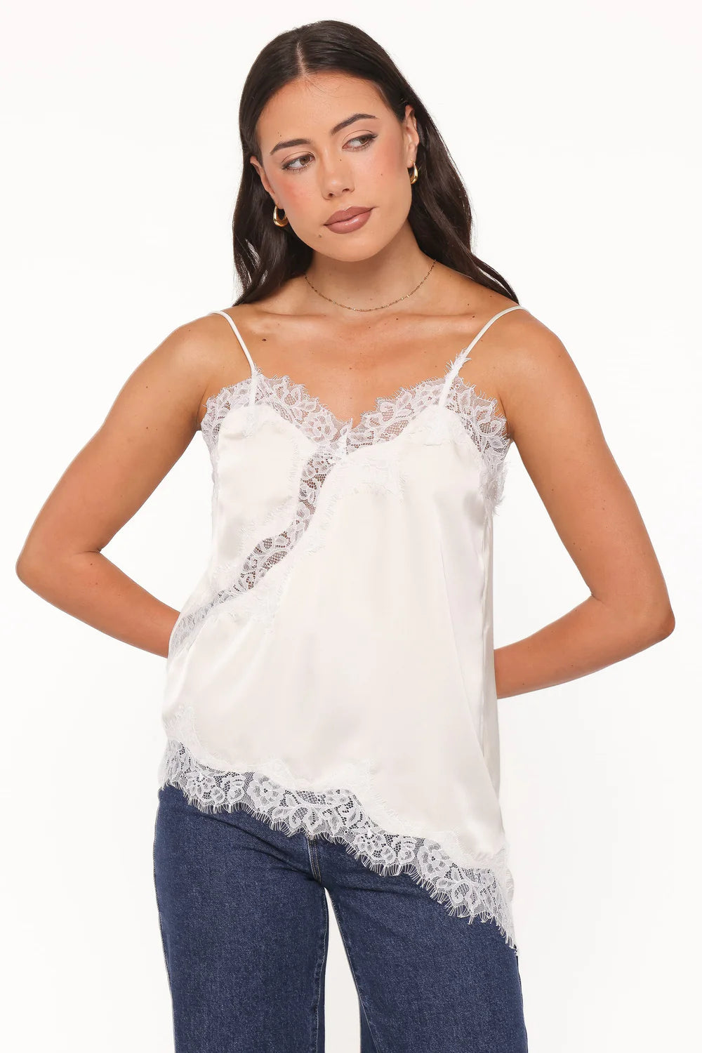 Avere Lace Asymmetrical Cami