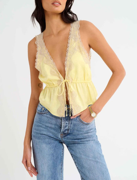 Lady Lace Top - Buttercream